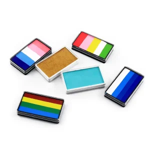 Color Water Activated Based Face Paint Rainbow Split Cake Face Painting