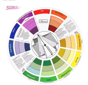 Color Wheel Ink Chart Turntable Permanent Makeup for Amateur Select Colour Mix Tattoo Pigments Wheel Swatches