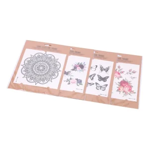 Colored Simple Smart Sticker Organic Look Real Temporary Tattoo