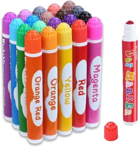 Colorful 12ml Children Art Set Dot Markers Bingo Daubers with Activity Sheets Book