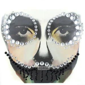 Colorful Halloween Temporary Body Jewels & Face Gem Tattoo Stickers