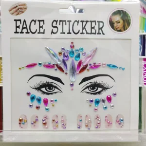 Colorful Luxury Temporary Women Rhinestone Gem Crystal Tattoo Sticker Face Jewel Private Label
