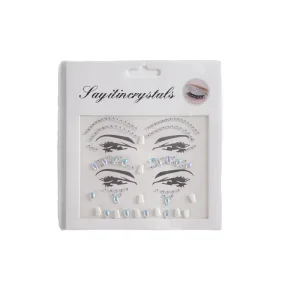 Colorful Self Adhesive Rhinestone Stickers Face Jewel Gem Eye Stickers for Festival Make Up Decorations