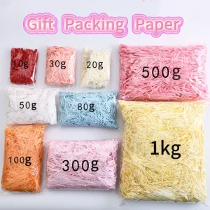Colorful Shredded Paper Raffia Grass for Gift Box Packing and Festival Decoration