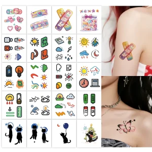 Colorful Temporary Tattoo Stickers, Multi-pattern Waterproof Tattoos, Suitable for Face, Arms and Legs
