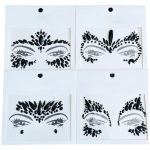 Colors CMYK DIY Crystal Diamond Tattoo Stickers Self Adhesive Removable Durable Face Jewels Body Gems Gold Stamping Decorative