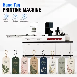 Commercial Hang Tag Printing Machine Automatic Inkjet Equipment for Fashion Garment Swing Tag Variable Data Printing Solution