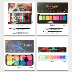Competitive Price Non Toxic 8 Color Water Soluble Face Paint Kit Body Painting Halloween Makeup for Teens