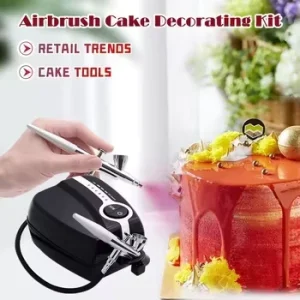 Complete Square Plastic Cake Decorating Tools Set Airbrush Adjustable Easy Demoulding for Professional Level Results