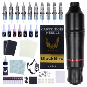 Complete Tattoo Kit Cartridge Rotary Tattoo Machine Professional Tattoo Machine Gun for Beginners and Artists