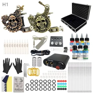 Complete Tattoo Kit Professional 2 Machine MAKER Set