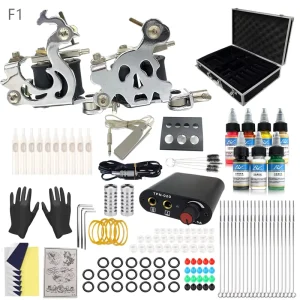 Complete Tattoo Kit Professional 2 Machine MAKER Set