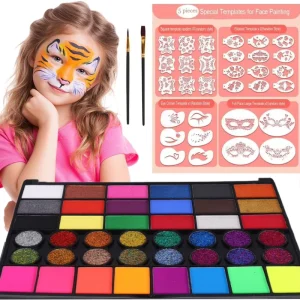 Complete Water Soluble Face Painting Kit Custom logo Non Toxic Halloween Body Paint Set Bulk Supply