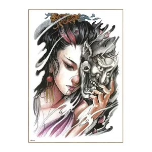 Cool Big Full Back Tattoo Designs Large Size Temporary Tattoo Men’s Full Back Tattoo Sticker