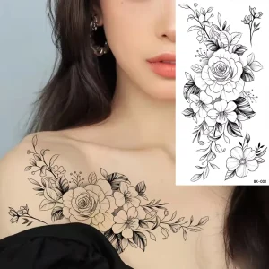 Cool Photos Sexy Lower Back Tattoos Sticker Simple Angels Elegant Body Art Tattoo Sticker