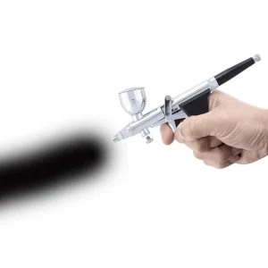 Copper Gravity Feed Piston Airbrush Compressor Gun Dual Action Control for Nail Art Cake Decorating Paint High Capacity