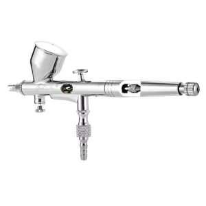 Copper Tattoo Airbrush Gun Set with Dual Action High Precision Gravity Feed Spray for Nail Art Body Skin Art Applications