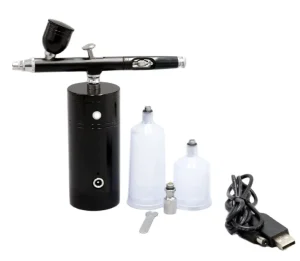 Cordless Rechargeable Airbrush Kit Wireless Hoseless Design for Barber Makeup Nail Skin Care Customizable Colors OEM