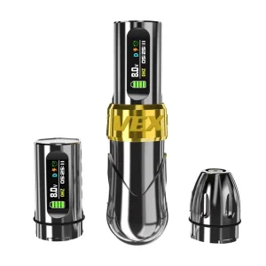 Coreless Motor Double Batteries Electric Tattoo Kit Wireless Tattoo Pen Machine with RCA Connection