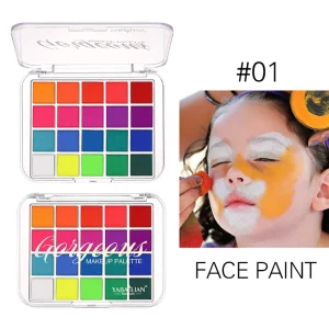 Cosmetic Face Paint Palette Easy to Clean Face and Eye Shadow for Body Art Doodle Makeup