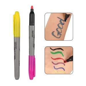 Cosmetic-grade Skin Tattoo Marker Pen Non-Toxic Temporary Beauty Tattoo with Fine Tip Packaged As a Set