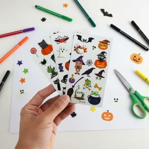 Cotton Glow in the Dark Body Temporary Tattoos for Kids Luminous Tattoos Halloween Christmas Sticker for Party