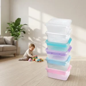 Craft Rectangle Storage Box Removable Tray 20 QT Clear Plastic Eco-Friendly Jewelry Organizer Lids Stackable Design