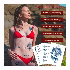 Create Your Own Logo Packaging Cover Customize Temporary Stickers Tattoos and Semi Permanent Tattoo Stickers