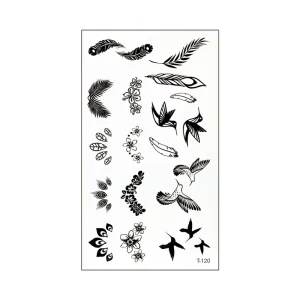 Creative Black Tiny Infinity Triangle Tattoos Temporary Waterproof Arm Hand Face Finger Tattoo Stickers