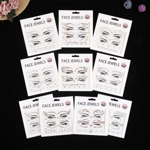 Creative Face Stickers Face Rhinestone Tattoo Makeup Ball Beauty Decoration Sticker Eyebrow Diamond