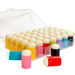 Creative Painting Craft Set Finger Paint and Sponge Foam Daubers for Children’s Drawing and Stamping Art Ink Sponge Finger Chalk