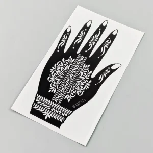 Creative Personality Semi Permanent Tattoo Paste Large Picture Template Tattoo Stencils for Hands