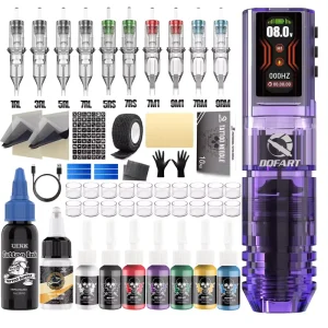 Cross Border Bestseller Wireless Tattoo Kit Beginner Friendly All in One Rechargeable Machine Outlining Shading Model