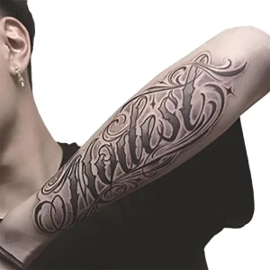 Cross Border Eco friendly Paper Herbal Juice Inspired Tattoo Stickers Men’s Forearm Full Arm Non Reflective Temporary