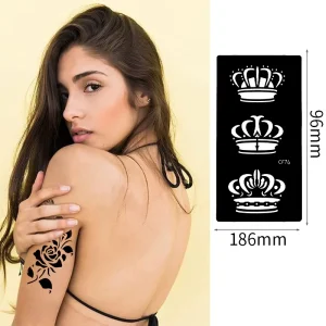 Cross Border Hannah Paste India Hollow Template Tattoo Stickers Beauty Kids Temporary Tattoos Spray Painting Design