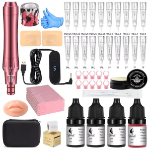 Cross-border All-in-One Eyebrow Tattoo Embroidery Full Set Tools with Needle Accessories for Lip Bleaching 650g