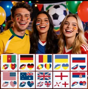 Cross border Argentina National Flag Face Tattoo Sticker Paper for Sports Game Competition