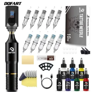Cross border DQFART FT 017 Wireless Tattoo Kit Tattoo Pen Set Tattoo All in One Machine Zhejiang Tools