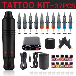 Cross-border Explosive Professional Aluminium Alloy Low Noise Portable Tattoo Equipment Set Tattoo Motor Ink-Student