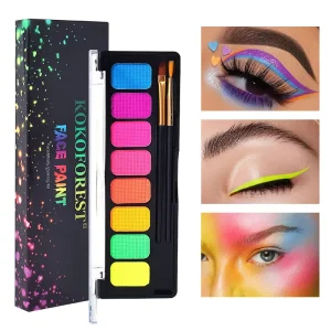 Cross border Fluorescent Water soluble Watercolor Skin Harmless MSDS Certified Children’s Face Body Paint 8 color