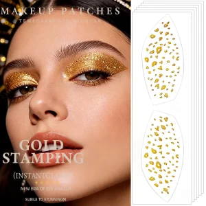 Cross-border Hot Stamping Gold Foil Paper Eyeshadow Sticker Silver European American Freckle Waterproof Sweatproof Makeup Party