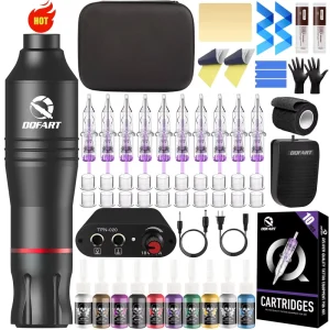 Cross border Hot selling Tattoo Pen Kit for Beginners with Storage Bag and One piece Needle