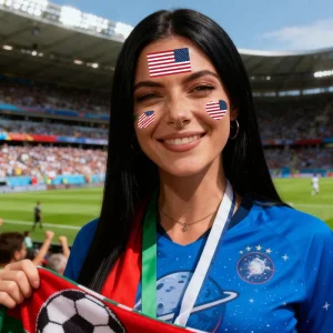 Cross border Soccer Game Flag Face Tattoos Water Transfer Waterproof Sweatproof
