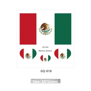 Cross border Temporary National Flag Water Transfer Printed Tattoo Sticker for Sports Games Fans Party