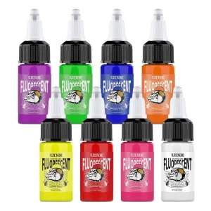 Cross border Uink Tattoo Fluorescent Ink 8 Colors 15ml Per Bottle TI 05