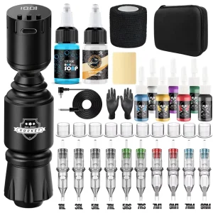 Cross border Wireless Tattoo Pen Kit with LED Display Mini Power Supply 1500mAh Large Battery Capacity