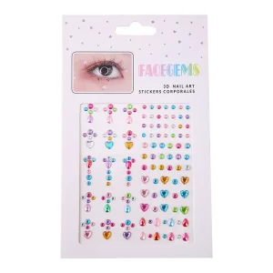 Crystal Rhinestone Stickers Self adhesive Jewels Face Gems for Halloween Makeup DIY Crafts