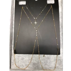 Crystal Zinc Alloy Sexy Bikini Body Jewelry Belly Chain for Women