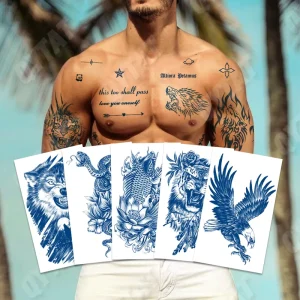 Custom 100% Plant-Based Last 15 Days Realistic Matte Finish Juice Semi Permanent Temporary Tattoo Sticker