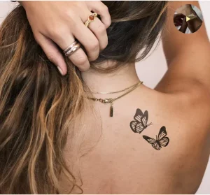 Custom 15 Days Long-Lasting Matte Blue Waterproof Semi-Permanent Realistic Tattoo Inkbox for Fingers Hand Back